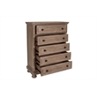 Pemberly Row Modern Solid Wood Engineered Wood Chest in Pewter