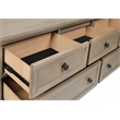 Pemberly Row Modern Solid Wood Engineered Wood Dresser in Pewter