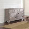 Pemberly Row Modern Solid Wood Engineered Wood Dresser in Pewter