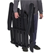 Pemberly Row Traditional Cedar Wood Folding Adirondack Chair in Black