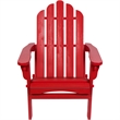Pemberly Row Traditional Cedar Wood Folding Adirondack Chair in Red