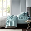 Pemberly Row 800 Thread Count Cotton Blend Sateen Sheet Set in Aqua King