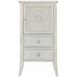 Pemberly Row Antiqued Carved Transitional Wood Chest with 2 Drawers in White