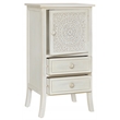 Pemberly Row Antiqued Carved Transitional Wood Chest with 2 Drawers in White