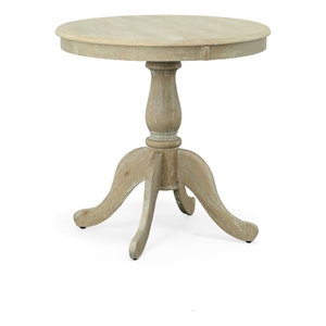 Pemberly Row 30&quot Round Pedestal Dining Table in Natural Driftwood
