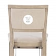 Pemberly Row Folding Counter Stool Fabric Padded Back & Seat in Graywash Wood