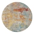 Pemberly Row 10' x Round Multicolor Fabric Modern Area Rug (10' Round)