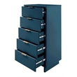 Pemberly Row Modern Tall & Narrow Engineered Wood Dresser in Blue