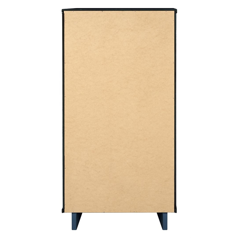 Pemberly Row Modern Tall & Narrow Engineered Wood Dresser in Blue
