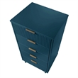 Pemberly Row Modern Tall & Narrow Engineered Wood Dresser in Blue