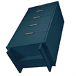 Pemberly Row Modern Tall & Narrow Engineered Wood Dresser in Blue