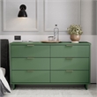 Pemberly Row Modern Engineered Wood Double Dresser in Sage Green