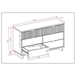 Pemberly Row Modern Engineered Wood Double Dresser in Sage Green