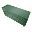 Pemberly Row Modern Engineered Wood Double Dresser in Sage Green