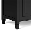 Pemberly Row Solid Wood 51 inch Wide Traditional Storage Bench Trunk in Black