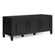 Pemberly Row Solid Wood 51 inch Wide Traditional Storage Bench Trunk in Black