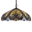 Pemberly Row 2-Light Glass Hanging Pendant Fixture in Multi-Color