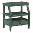 Pemberly Row Modern Vintage Green Wood 1-drawer Storage Nightstand