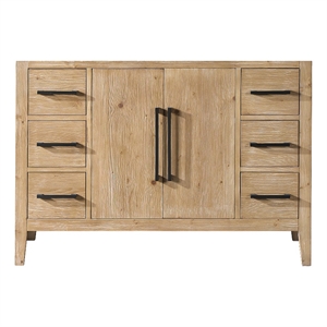 Pemberly Row 48&quot Wood Vanity Base - Weathered Fir without Top and Sink no Mirror