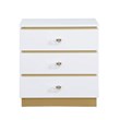 Pemberly Row Modern / Contemporary White Side Table with Drawers