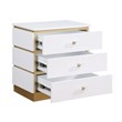 Pemberly Row Modern / Contemporary White Side Table with Drawers
