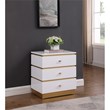 Pemberly Row Modern / Contemporary White Side Table with Drawers