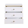 Pemberly Row Modern / Contemporary White Side Table with Drawers