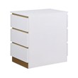 Pemberly Row Modern / Contemporary White Side Table with Drawers