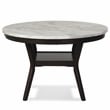 Pemberly Row 5-Pc Faux Marble/Wood Dining Set with 4 Chair-Black
