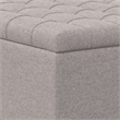 Pemberly Row Square Transitional Wood Storage Ottoman in Cloud Gray
