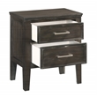 Pemberly Row Modern Wood Nightstand with 2 Drawers in Nutmeg