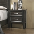 Pemberly Row Modern Wood Nightstand with 2 Drawers in Nutmeg