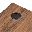 Pemberly Row Wall Mount Corner Modern Wood Office Desk in Walnut