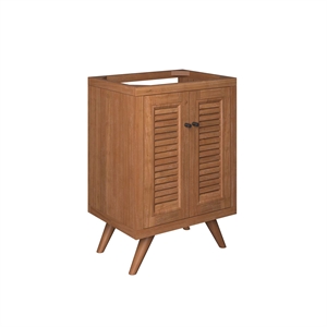 Pemberly Row 24&quot Teak Wood Bathroom Vanity Cabinet (Sink Basin Not Included)