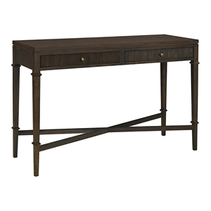 Pemberly Row 2-Drawer Storage Solid Wood Console Table in Coffee