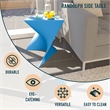 Pemberly Row Contemporary Triangle End Table in Blue Set of 2