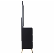 Pemberly Row Contemporary Wood Dresser with Mirror Set in Black