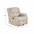 Pemberly Row Modern / Contemporary Fabric Manual Recliner in Oatmeal