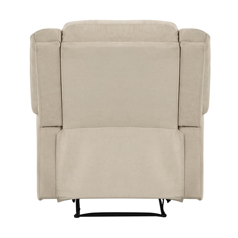 Pemberly Row Modern / Contemporary Fabric Manual Recliner in Oatmeal