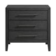 Pemberly Row Modern / Contemporary 3-Drawer Nightstand in Black