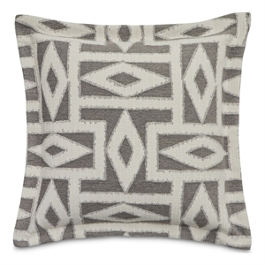 Pemberly Row 21&quot Square Accent Pillow - Shadow Gray in Set of 2