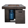 Pemberly Row Smokeless Propane Gas Fire Pit - Fireplace for Outdoor - Espresso