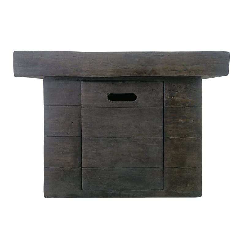 Pemberly Row Smokeless Propane Gas Fire Pit - Fireplace for Outdoor - Espresso