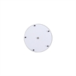 Pemberly Row Contemporary End Table with Steel Frame 1.0 in Cream