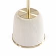 Pemberly Row Contemporary End Table with Steel Frame 1.0 in Cream
