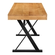 Pemberly Row Modern / Contemporary Wood Desk in Natural Finish