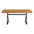 Pemberly Row Modern / Contemporary Wood Desk in Natural Finish
