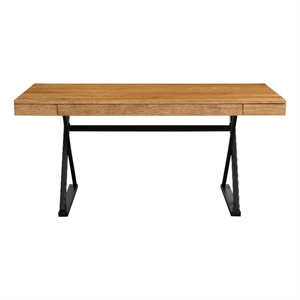 Pemberly Row Modern / Contemporary Wood Desk in Natural Finish