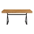 Pemberly Row Modern / Contemporary Wood Desk in Natural Finish