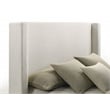 Pemberly Row Boucle Fabric Upholstered Queen Wingback Bed White